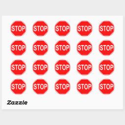 Stop Sign stickers | Zazzle