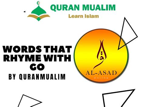 Words That Rhyme With Go - English Vocabulary