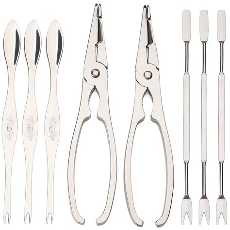 Buy Lobster Crab Leg Cracker Seafood Tools and Nuts Pick Forks Set ...