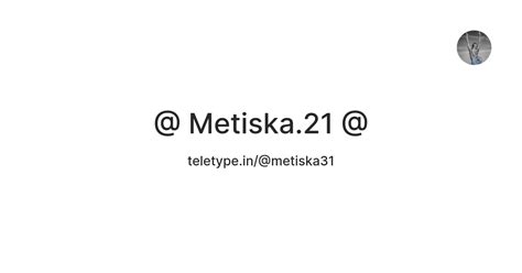 @ Metiska.21 @ — Teletype