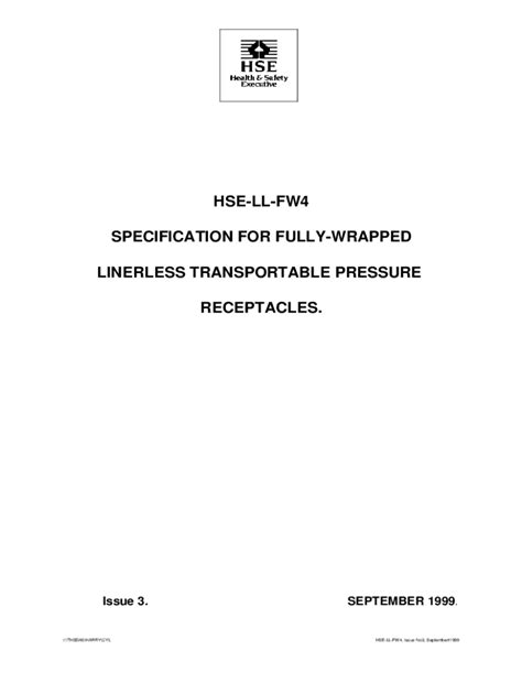 Fillable Online HSE-LL-FW4 specification for fully -wrapped linerless ...
