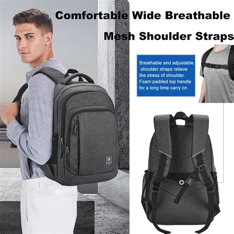 Buy WIRABO Laptop Backpack for Men Travel Backpack College School Bag ...