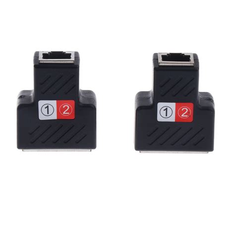 COMBR 2 Pieces RJ45 Splitter Connectors, 1 to 2 Ways Ethernet Cables ...