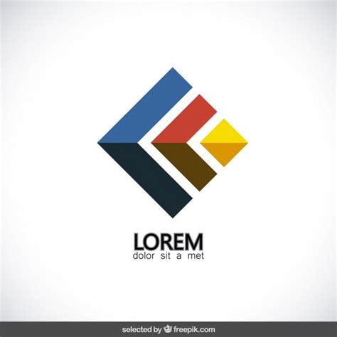 Colorful squared logo | Free Vector