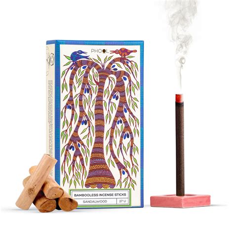 PHOOL LUXURY INCENSE Bambooless Incense Sticks - Sandalwood | Chandan ...