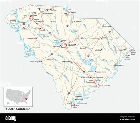 South Carolina State Highway Map