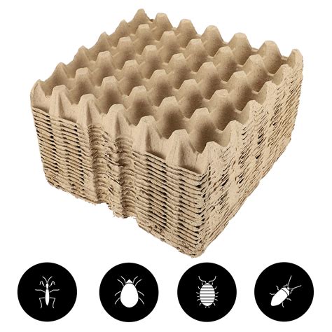 Buy 20pcs 30-Hole Biodegradable Pulp Egg Flats Insect Larva Colony for ...