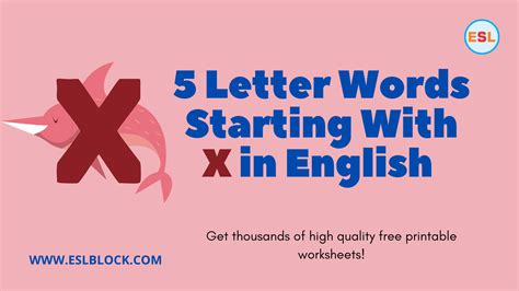5 Letter Words Starting With X - English as a Second Language
