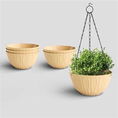 Hanging Planter - 8 Inch Shera Wave Beige Hanging Planter Manufacturer ...