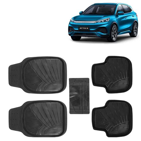 Buy KINGSWAY® 5G PVC Rubber Car Mat Compatible with BYD ATTO 3 (Year ...