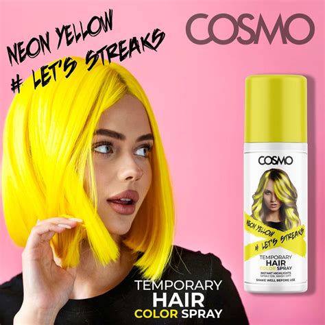 NEON HAIR COLOUR SPRAY - YELLOW – COSMO Online Shop