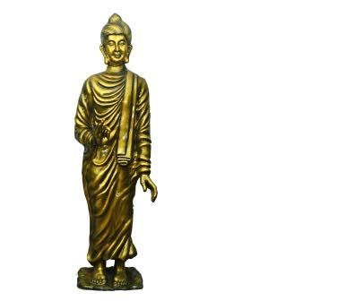 Buy Waahkart Home Decor Traditional Metallic Buddha in Real Size Statue ...
