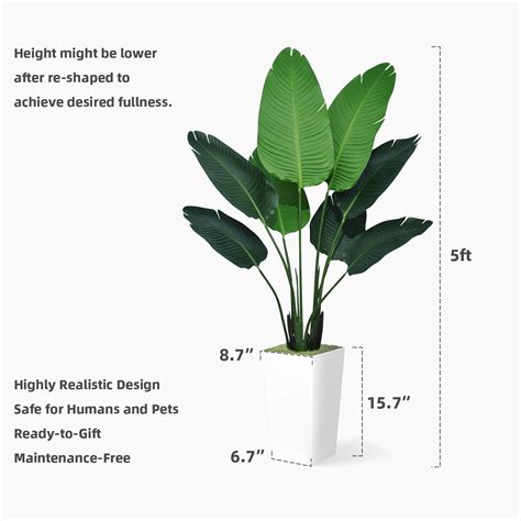 ASTIDY Bird of Paradise Artificial Plant 5FT - Faux India | Ubuy