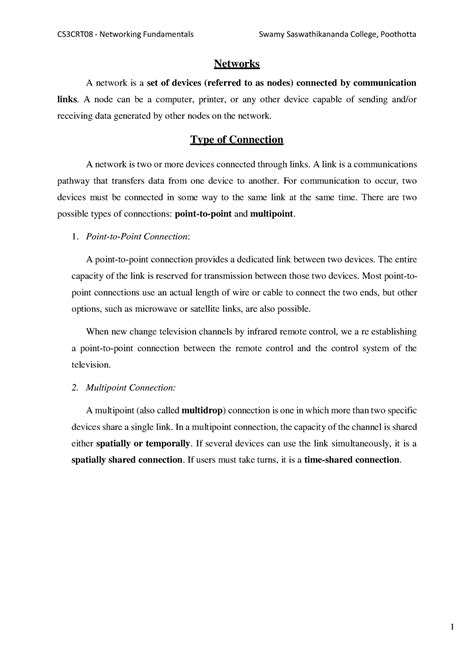 MOD 1 - gud - Networks A network is a set of devices (referred to as ...