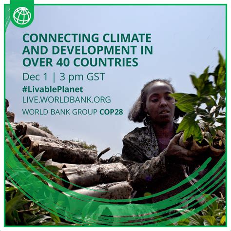Hear about the World Bank's new country climate and devleopment reports livestreaming tomorrow ...