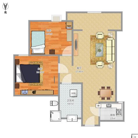 90平米两室一厅平面图,两室一厅最佳户型图,90平米两室一厅图(第4页)_大山谷图库