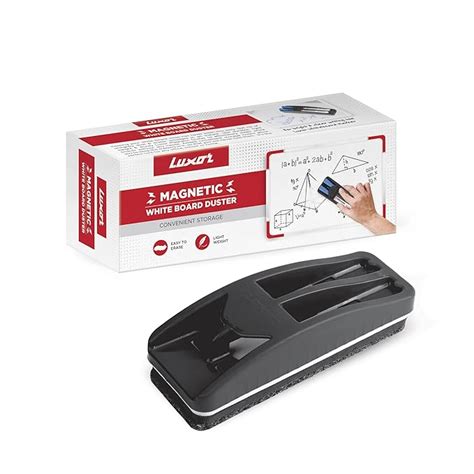 Luxor Magnetic Whiteboard Duster - Ergonomically Designed, Vibrant Red ...