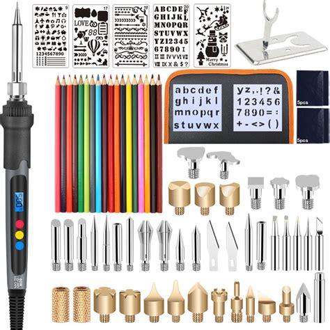 Serplex® 75PCS Pyrography Wood Burning Pen Kit 60W 2 in 1 Professional ...