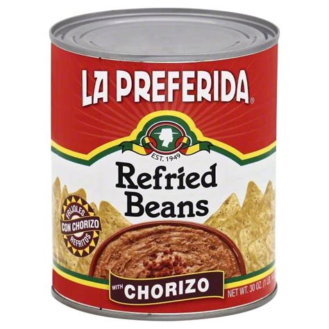 La Preferida Refried Beans with Chorizo, 30 oz - Walmart.com