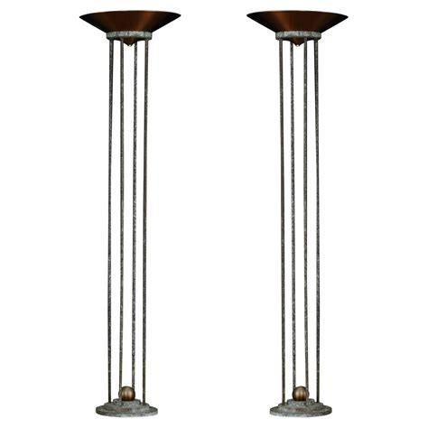 Post-Modern Copper Floor Lamps by Jim Bindman for Rainbow Lamp, 1980s ...