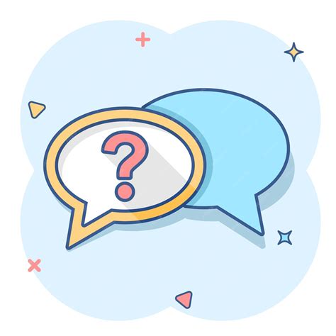 Premium Vector | Question mark icon in comic style Discussion speech ...