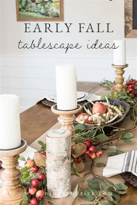 Early Fall Tablescape Inspiration | Fresh Flowers and Fruit | Natural ...
