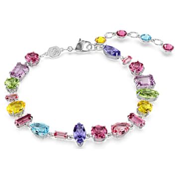Pulsera Gema, Tallas mixtas, Multicolor, Baño de rodio | Swarovski