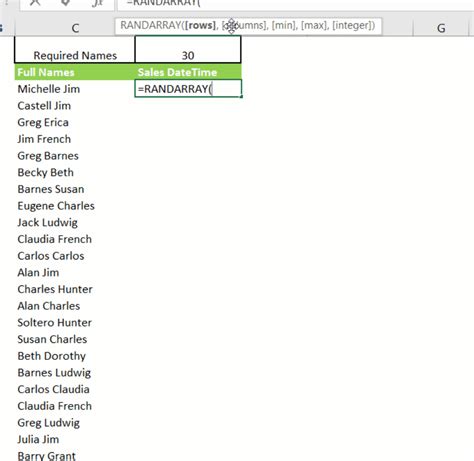 Image result for How to Use Randarray Function in Excel