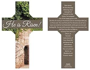Religious He is Resin Tomb Cross Prayer Bookmark, 6 Inch, Pack of 100 ...
