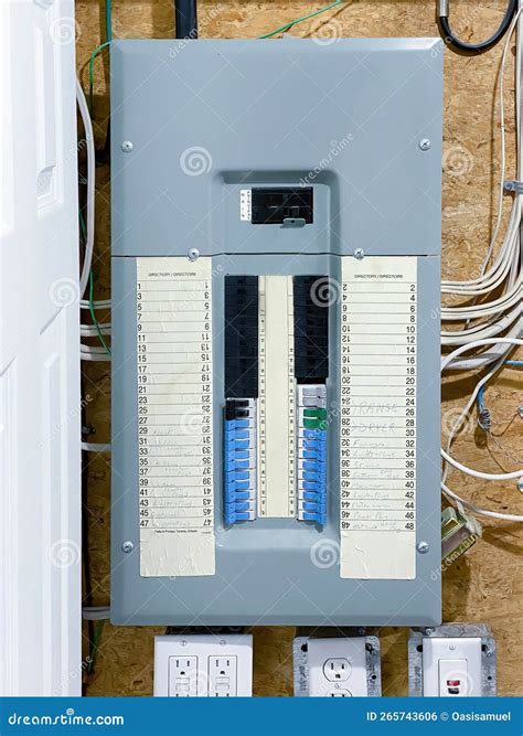 A House Electrical Panel on the Basement Stock Photo - Image of counter ...