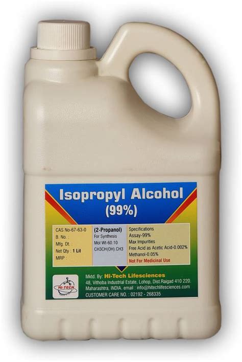 IPA Isopropyl Alcohol (99%) Price in India - Buy IPA Isopropyl Alcohol ...