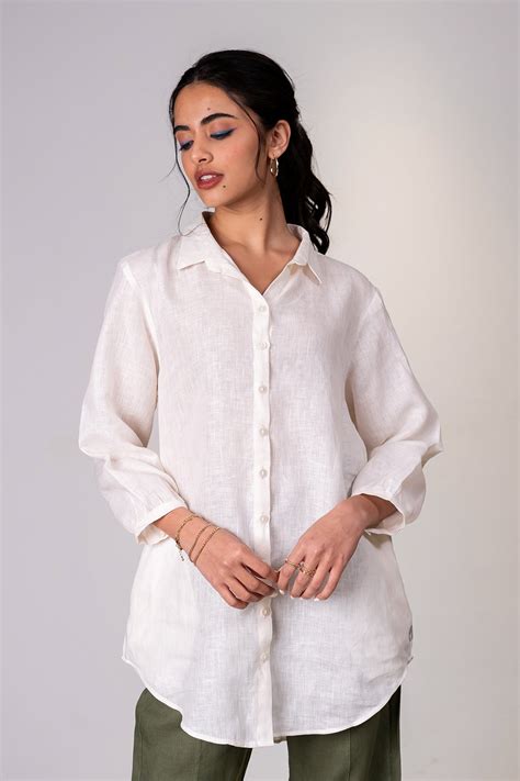 Beth Linen Shirt - Off-white
