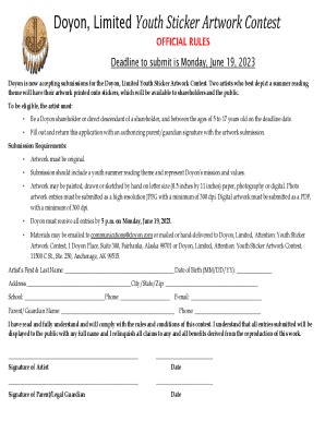 Fillable Online Youth-Sticker-Contest-Application2023 Fax Email Print ...