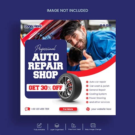 Car service poster PSD, High Quality Free PSD Templates for Download ...