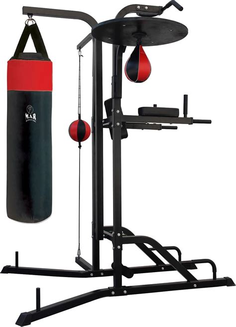 MAR INTERNATIONAL 4 Station Heavy-Duty Boxing Punch Bag Stand with ...