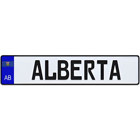 Alberta Euro Style License Plate – CustomEuropeanPlates.com
