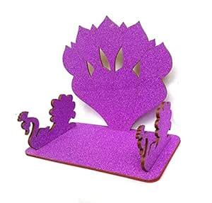 Buy Unique Arts & Interiors Wooden Purple Side Peacocks Foldable Ganesh ...