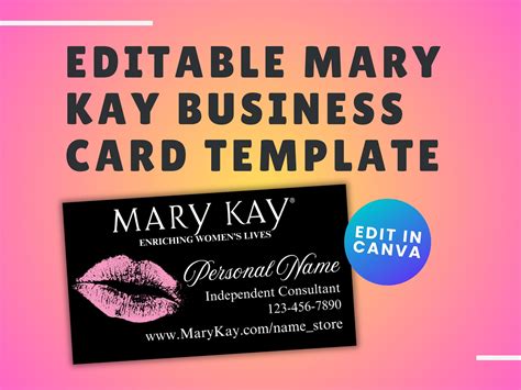 Mary Kay Business Card Template 的图像结果