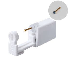 GadgetsDen Self Nose Piercing Gun Nose Stud Disposable Blue Gemstone ...
