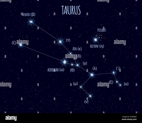 Taurus Constellation Stars Labeled How To Find The Pleiades Star
