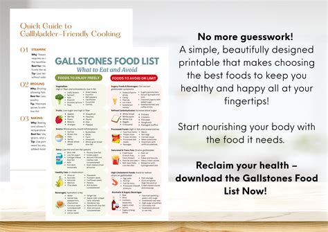 Gallstones Food List | Foods to Eat and Avoid | Cholelithiasis Diet, Gallbladder Health Chart ...