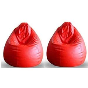 Ink Craft Set of Two Bean Bag Cover Without Beans- (RED, XL) : Amazon ...