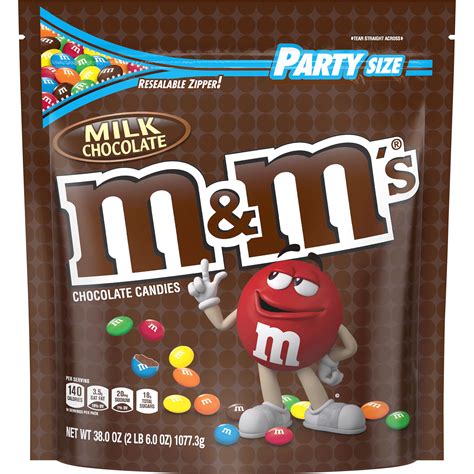 M&M's Milk Chocolate Candy, Super Bowl Party Size 38 oz. - Walmart.com ...