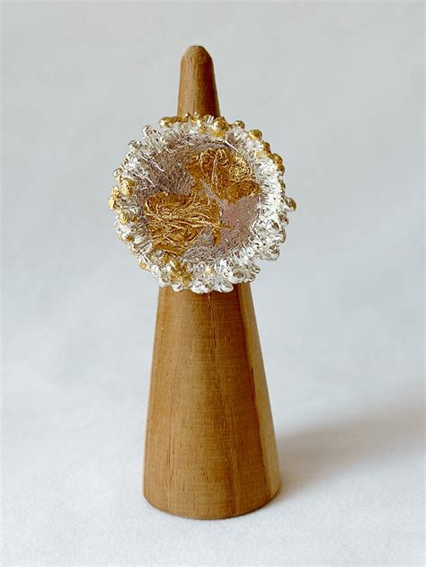 Silver Plated Gold Handcrafted Brass Ring