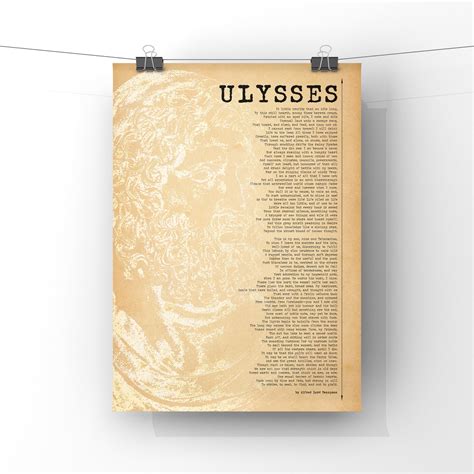 Ulysses Poem by Alfred Lord Tennyson Poster Print Poetry - Etsy Canada