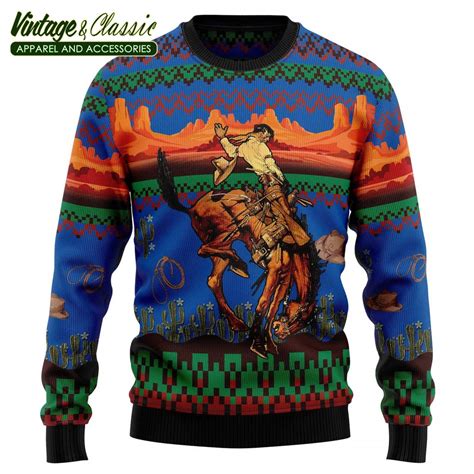 Cowboy Desert Ugly Christmas Sweater Shirt - Vintagenclassic Tee