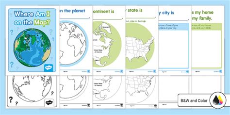 Where Am I on the Map? Activity Booklet (teacher made)