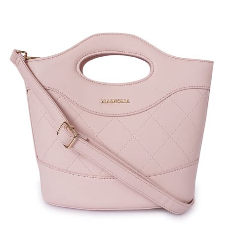 Trendy Sophia Quilted Pink Bucket Bag Online In India | Magnolia
