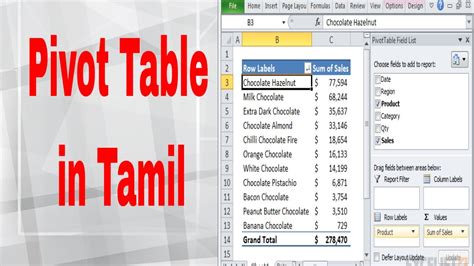 Image result for Excel Tutorial Tamil PivotTable