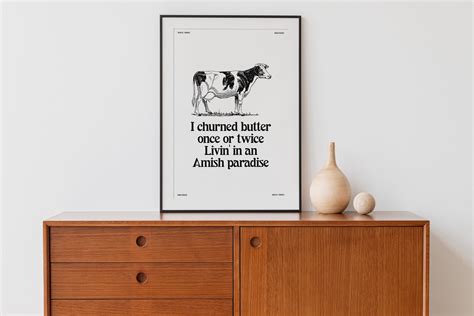 Weird Al Yankovic - Amish Paradise Lyrics Wall Art | Song Lyrics ...